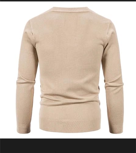 Men V Neck Button Cardigan Sweater Knitwear Long Sleeve Casual Fit Knitted Pullover2