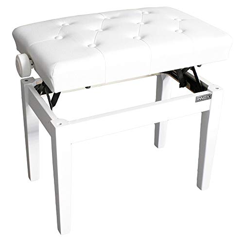 Innox PB 10W banc de piano blanc - Les Beatles, Paul McCartney, John Lennon, RIngo Starr, George Harrison Innox PB 10W banc de piano blanc – Image 5