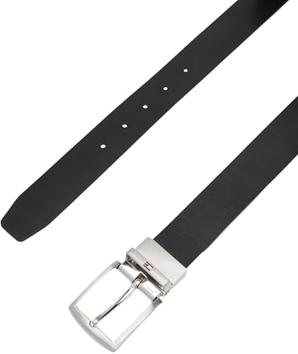 Tommy Hilfiger Herren Gürtel Denton 3,5 cm Wendbar, Mehrfarbig (Space Blue/Arctic Spruce), 80 cm – Ansicht 3