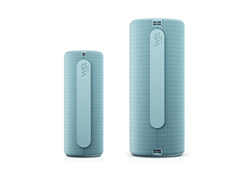 Image of We. by Loewe Hear 1 Compact Portable Bluetooth Party Speaker, 40W Music Power, 14 Hour Long Battery Life, IPX4 Water Resistant, USB-C Premium Wireless Speaker for Home & Travel, Blue