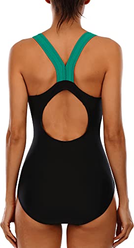 beautyin Women's One Piece Athletic Racerback Swimsuit Slimming Bathing Suit