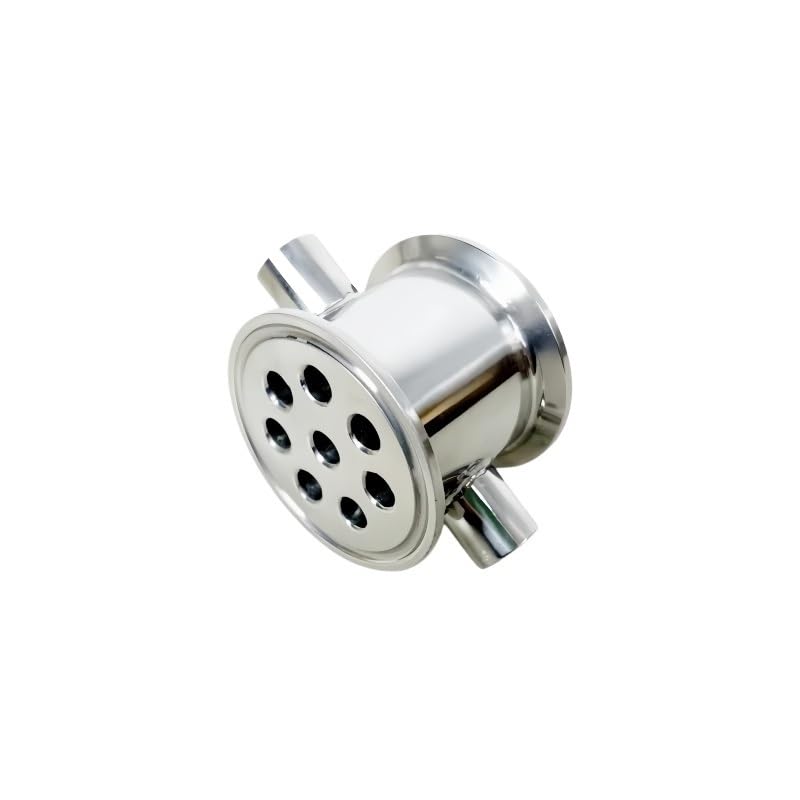 Échangeur de chaleur court en acier inoxydable 304, Tube OD de 0.0508m(2 pouces), connexion à trois cosses avec Port fileté de 0.00635m
