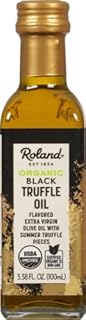 Sponsored Ad - Roland Foods Organic Black Truffle Oil Flavored Extra Virgin Olive Oil with Summer Truffle Pieces
