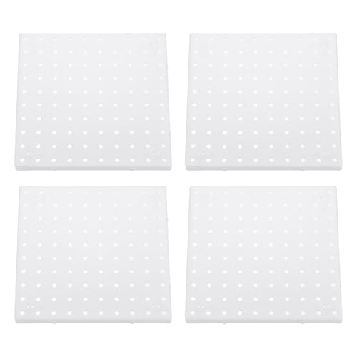HARFINGTON Pegboard Combination Wall Organizer Kit Wall Mount Display Pegboard Panel Kits with 4pcs Pegboards and 48pcs Accessories Modular Hanging for Crafts Organization Wall Storage, White
