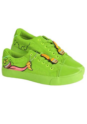 Ghostbusters Slimer Adult Sneakers - Faux Leather & Suede Shoes with Embroidered Details & Removable Charms3