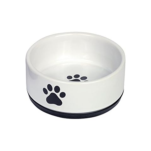 Nobby Ceramic Dog Bowl with Paw Print Cover