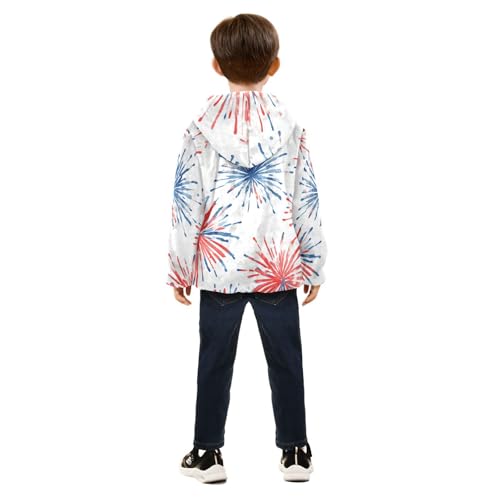 Fireworks Girls Fleece Jacket Girls Fall Jacket Girls Zip Up Hoodie Girls Sherpa Jacket 2-10T4