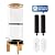 Gravity-Fed Water Filter System, Glass water filter, Glass Countertop Water Filtration Dispenser, with Wooden Stand and 2 Filters, 2.25 Gallon?for Home and Office