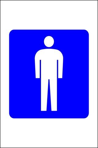 Amazon | シンプル看板 「男子トイレL」Lサイズ ＜マーク・英語表記