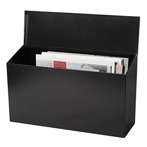 Decaller Wall-Mount Mailbox, Mail Box With Large Capacity, Rust-Proof Metal Post Box For Outside, Black #TOP1