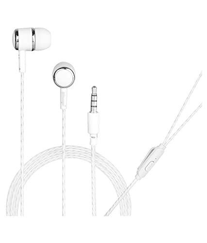 Hitage Earphones HPB-315 Headphones Earplugs Headset High Definition Sound Deep Extra Bass Wired Earphone with in-line Mic Wide Compatibility Tangle Free Cable (White) (B09FJMRLMS) Amazon Price History, Amazon Price Tracker