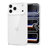 LoeoeL for iPhone 17 Pro Max Case Clear, Transparent Hybrid iPhone 17 Pro Max Phone Case [Hard Plastic & Soft Silicone Bumper] Acrylic Non Yellowing Thin Slim Protective Cover for Women, White
