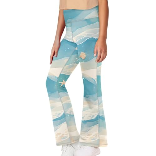 Starfish Girls Flared Yoga Pants Tummy Control High Waisted Flare Leggings Kids Soft Stretchy Dance Bootcut Pants