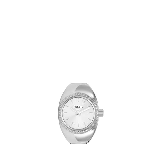 Image of Fossil Women's Watch Ring, Quartz Stainless Steel Two-Hand Ring Watch for Women