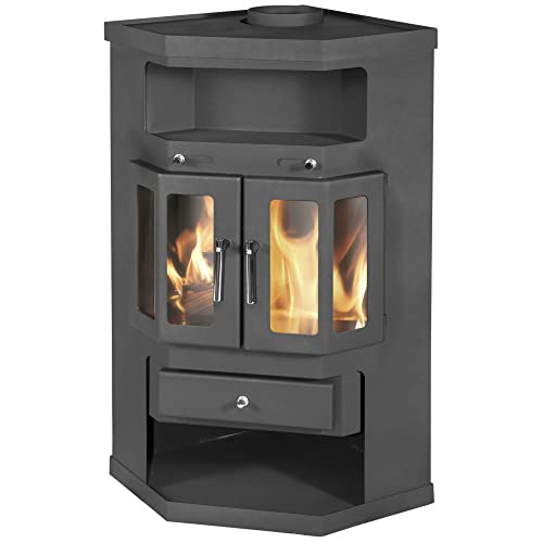 VICTORIA-05 Victoria 05 Panama 2 Poêle à bois d'angle 9,0 kW Gris 650 x 523 x 986 mm 74 kg