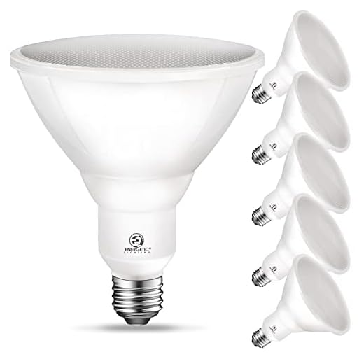 Energetic PAR38 LED Flood Outdoor Light Bulb, 3000K Warm White, 90W Equivalent (11 Watt), 900 Lumens, E26 Base, Non-Dimmable, Wet Rated, UL, 6 Pack