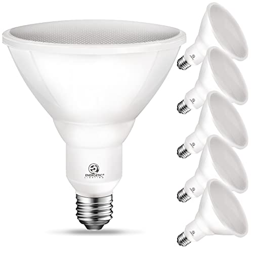 Energetic PAR38 LED Flood Outdoor Light Bulb, 5000K Daylight, 90 Watt Equivalent (11W), Wet Rated, 900LM, E26 Base, Non-Dimmable, 6 Pack by E ENERGETIC LIGHTING - Used condition - US$25.82