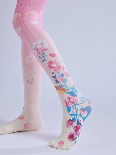 Image of Sahabowi Women's Sheer Tights, Digital Print Designs Stockings