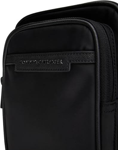 تومي هيليفيغر تي اتش ريبريف ميني ريبورتر Am0am13465 كروس اوفر للرجال اسود، مقاس واحد