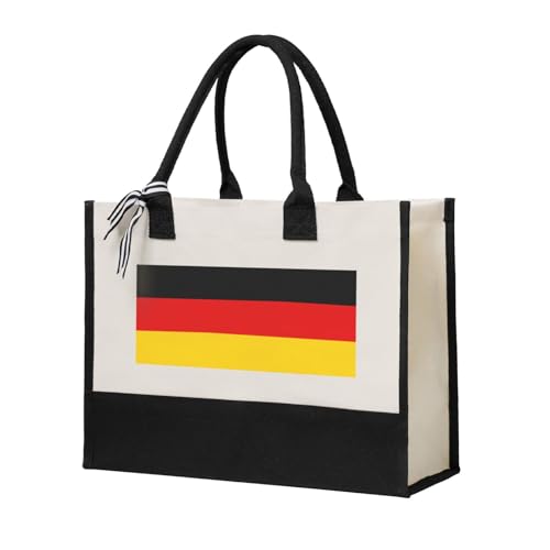 BOXILTD German flag Large Canvas Tote Bag - Women Purse Crossbody Bags, Versatile Canvas Tote Bags for Everyday Use