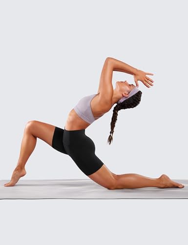 CRZ YOGA Women's Naked Feeling Biker Shorts with Pockets 6'' - High Waisted Yoga Gym Workout Spandex3