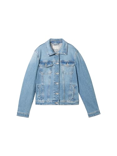 TOM TAILOR Damen Basic Jeansjacke, 10142 - Light Stone Blue Denim, M – Ansicht 5