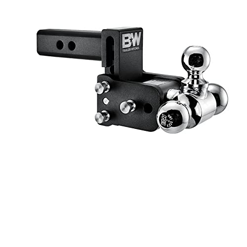 B&W Trailer Hitches Tow & Stow - Fits 2 Receiver, Tri-Ball (1-7 8 x 2 x 2-5 16 ), 3 Drop, 10,000 GTW - TS10047B