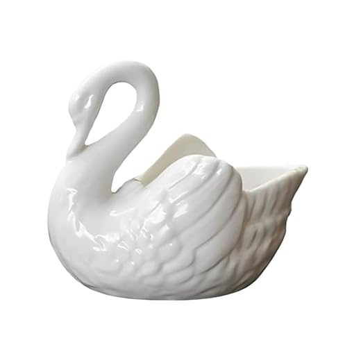 LATRAT Maceta de cerámica de cisne, macetas para plantas suculentas de animales, mini macetas, para interior, hogar, oficina, escritorio, jardín, blanco