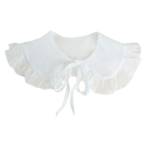 Shawl for Doll Fake Collar Female Ruffled Trim Detachable Half Shirt Scarf