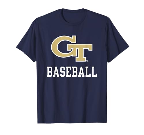 Georgia Tech Yellow Jackets Baseball Icon Logo T-Shirt