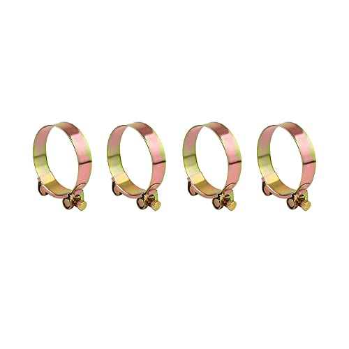 4PcsT-Bolt Hose Clamps Stainless Steel Heavy Duty Ear Clamp Tube Clamp Adjustable Pipe Clamps for 23-25mm/0.90