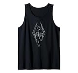 Elder Scrolls Dragon Emblem Skyrim Canotta, Uomo, Nero, M