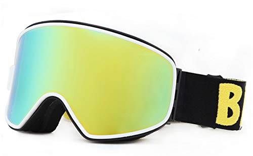 Lunettes de ski vision nocturne double objectif anti-buée mixte