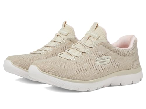 Skechers Women's Summits Fun Flare Sneaker, Taupe/Pink=TPPK, 5 Wide2