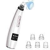 Generic Mitesser Sauger Porenreiniger, Blackhead Remover, 5 Modi 5 Austauschbare Saugspitzen, USB-Aufladung LED-Anzeige Mitesserentferner Porenreiniger, Pink