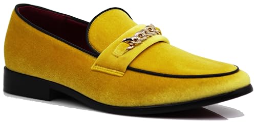 Image of Enzo Romeo Plum05 Men's Dress Loafers Elastic Slip on with Buckle Fashion Shoes