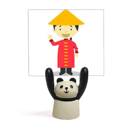 Support mémo panda rouge pour décoration de bureau et papeterie