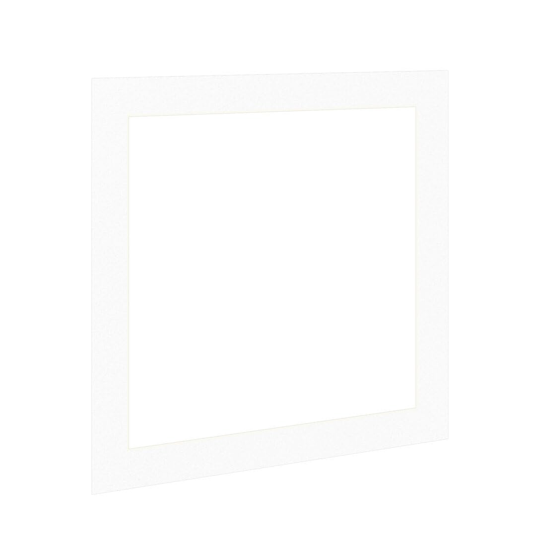 Procut Global 50x50cm White Picture Mounts for Frames - Fits 40x40cm Aperture Size - Precision Cut Cardboard Photo Mounts - Mat Board for Prints, Artwork & Paintings โ image 1