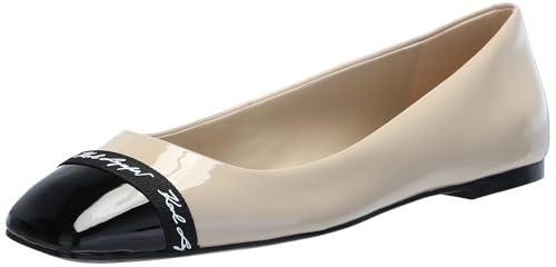 Sandales plates Zayne KARL LAGERFELD Nude et Noir en taille 37 EU