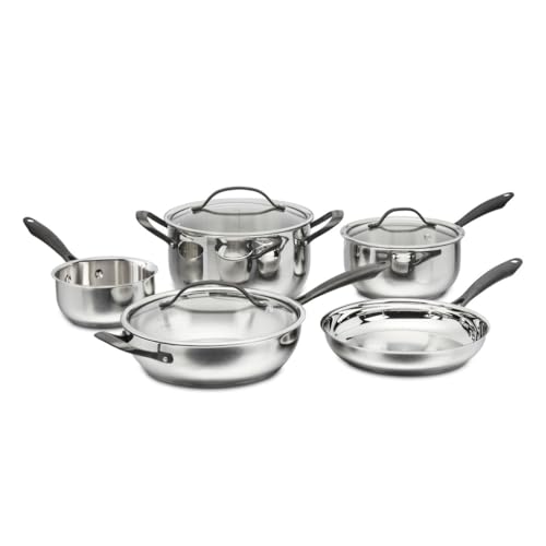 Image of Cuisinart RADIANT PRO 8-Piece Stainless with Brushed Titanium Finish Cookware Set