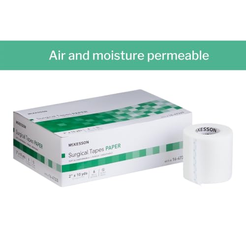 McKesson Surgical Tape, Non-Sterile, White, Paper, 10 yds, 2 in, 6 ct | Air and Moisture Permeable - image 5