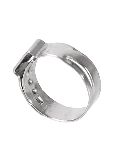 GatherTOOL 5/10/80Pcs Hose Clamps Single Ear Stepless 5.8-60.0mm 304 Stainless Steel Hose Clamps Cinch Clamp Rings for Sealing Kinds of Hose (Size : 26.9-30.1mm 10pcs)