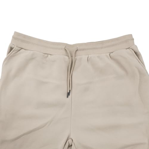 Men's Fleece Sweatpants Casual Solid Color Elastic Waistband Drawstring Pants Pockets Outdoor Sports Trousers3