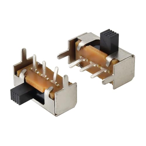 SK12F14VG4 2 Position 1P2T PCB Panel Angle Horizontal Slide Power Toggle Switch Handle High 4mm 1Pcs