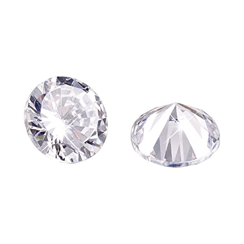 Craftdady 10pcs 8mm Clear Cubic Zirconia Stone Loose CZ Rhinestone Faceted Cabochons for Earring Bracelet Pendants Jewelry DIY Craft Making - Image 3