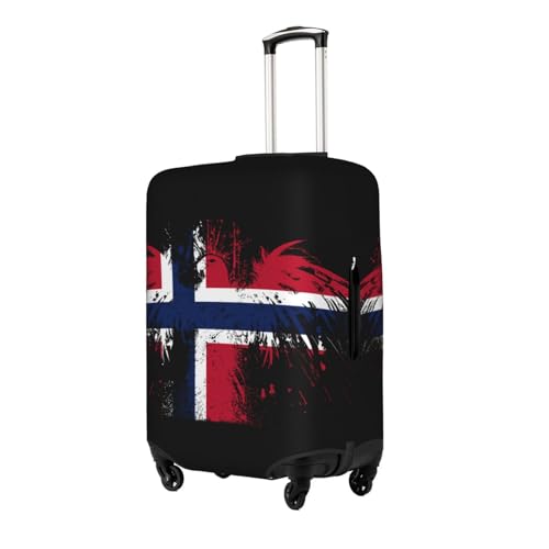 Travel Luggage Cover Norway Norwegia Flag Fashion Washable Baggage Suitcase Protector Fit For Luggage Small2