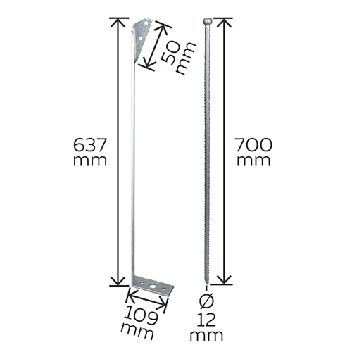 Alberts 219338 Sturmanker mit Erddorn | feuerverzinkt | Gesamthöhe: 637 mm