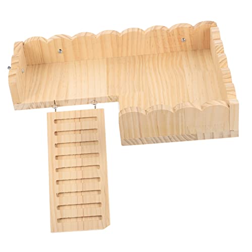 GANAZONO 1 セット はしごを登るハムスター hamster toys うさぎ ぬいぐるみ モルモットの隠れ家 マウス マルチ おもちゃ 豚 ハムスタースタンド ハムスターのはしご台 木製