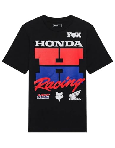 Fox Racing Youth Honda Short Sleeve Tee, Ultra Black Honda, Small