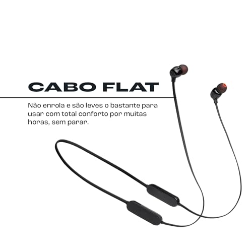 JBL, Fone de Ouvido Bluetooth, Tune 125BT, Intra Auricular, Sem Fio, Microfone Integrado - Preto